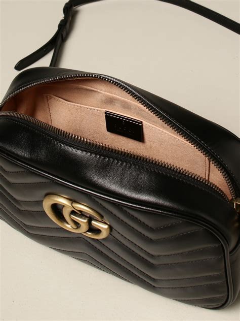 gucci tracolla pelle nera|GUCCI Borse Donna Firmate .